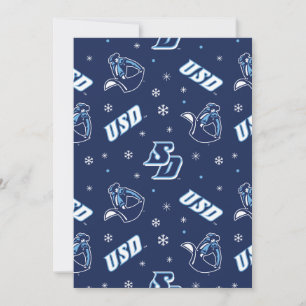 USD Toreros Holiday Logo Pattern Card