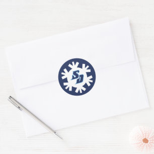 USD Toreros Holiday Logo Pattern Classic Round Sticker