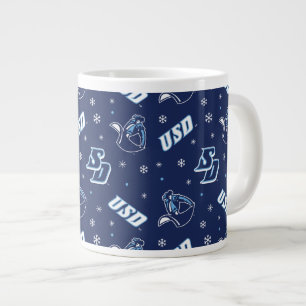 USD Toreros Holiday Logo Pattern Giant Coffee Mug
