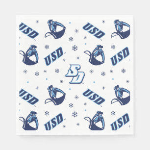 USD Toreros Holiday Logo Pattern Napkins