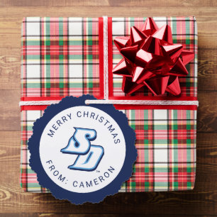 USD Toreros Holiday Logo Pattern Ornament Card