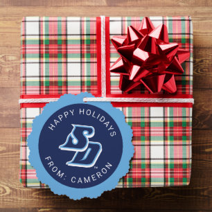 USD Toreros Holiday Logo Pattern Ornament Card