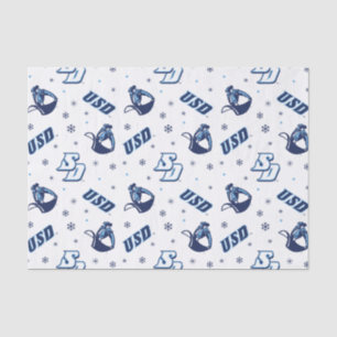 USD Toreros Holiday Logo Pattern Tissue Paper