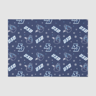 USD Toreros Holiday Logo Pattern Tissue Paper