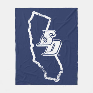 USD Vintage California State Logo Fleece Blanket