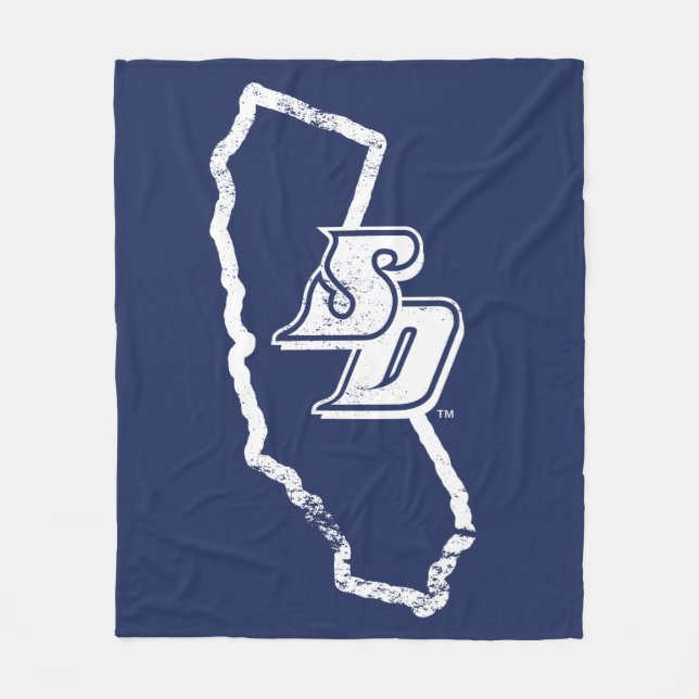 USD | Vintage California State Logo Fleece Blanket (Front)