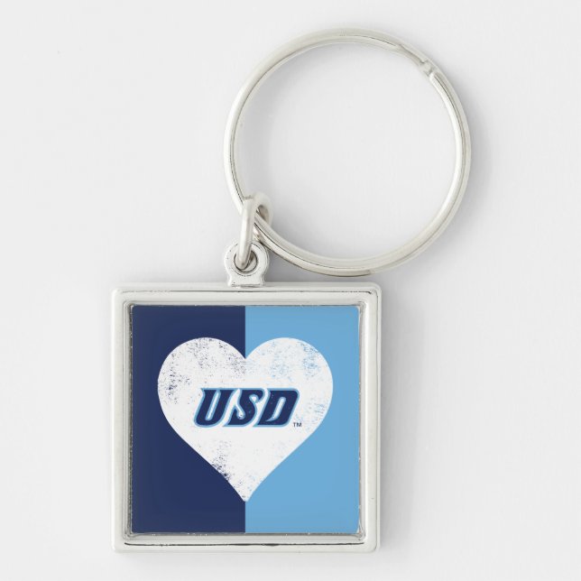 USD Vintage Heart Keychain (Front)