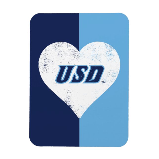 USD Vintage Heart Magnet (Vertical)