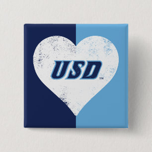 USD Vintage Heart Pinback Button
