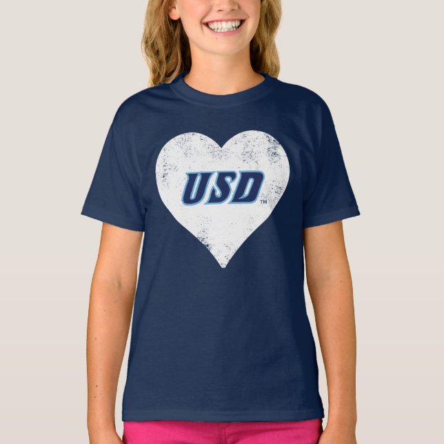USD Vintage Heart T-Shirt (Front)