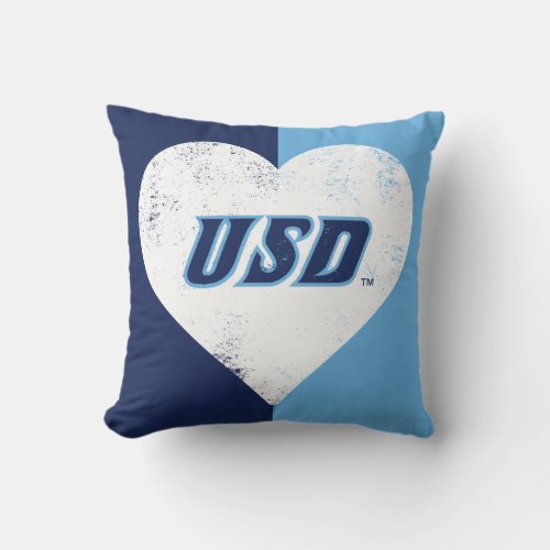 USD Vintage Heart Throw Pillow
