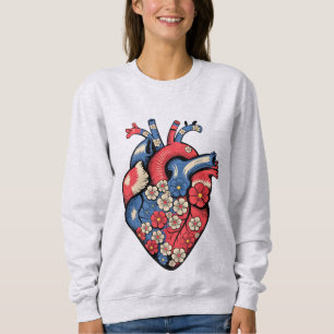 usd vintage heart womens sweatshirt