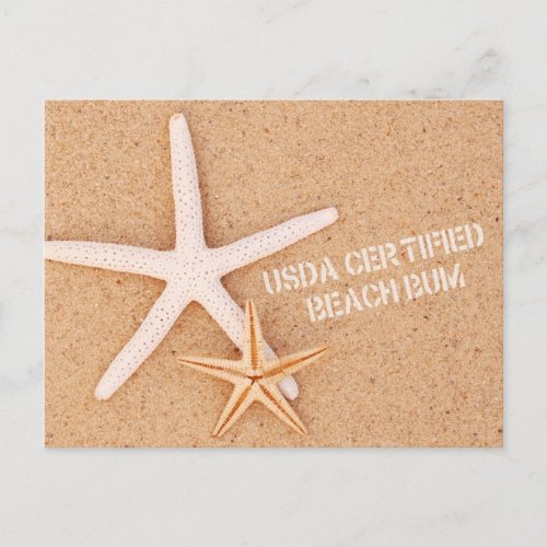USDA Certified Beach Bum Postcard