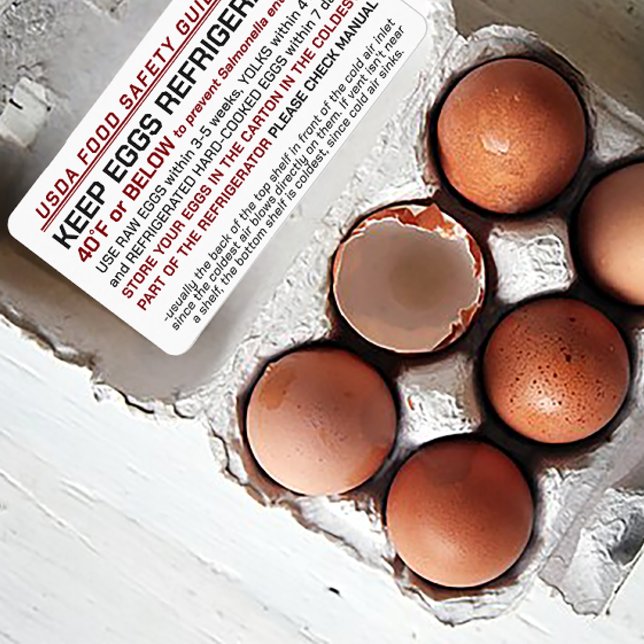 USDA Egg Carton Safety and Storage Regulations Label (Creator Uploaded)