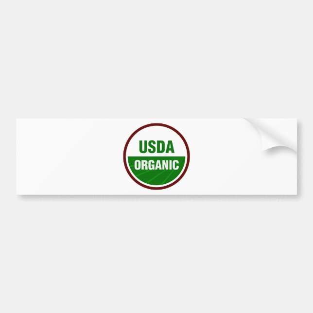 USDA Organic certificate Bumper Sticker (Front)