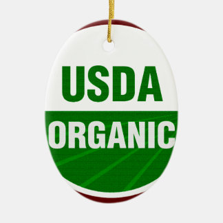 USDA Organic certificate Ceramic Ornament