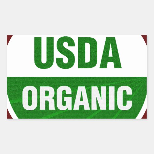 USDA Organic certificate Rectangular Sticker