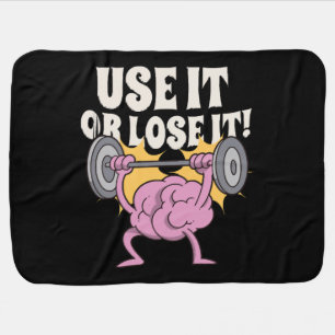 Use and train your brain baby blanket