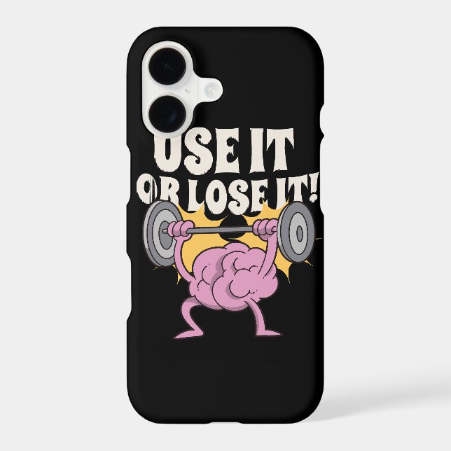Use and train your brain iphone case (Back)