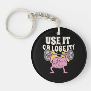 Use and train your brain keychain