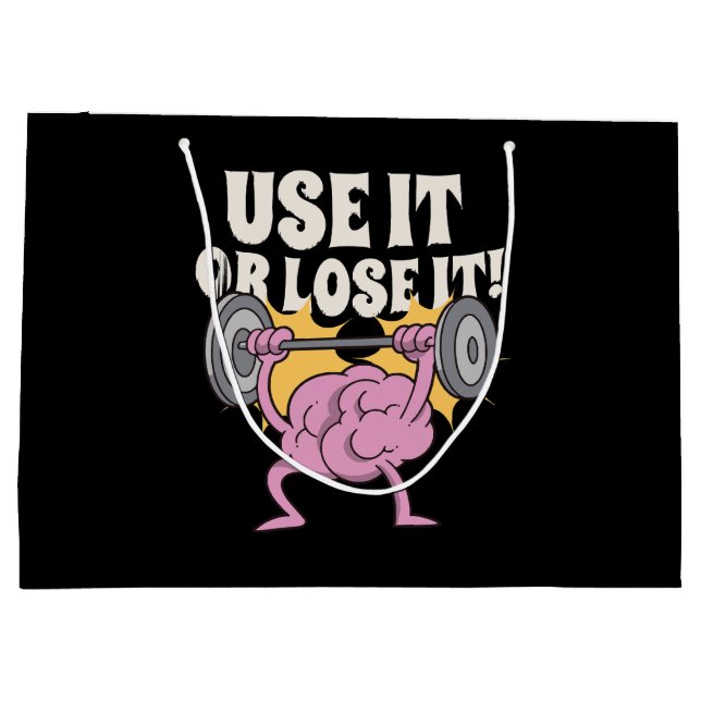 Use and train your brain large gift bag (Back)