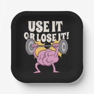Use and train your brain paper plates