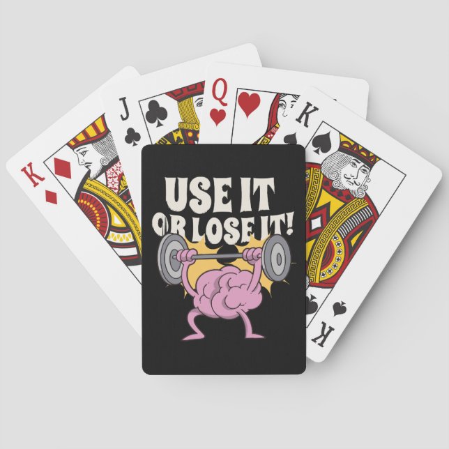 Use and train your brain poker cards (Back)