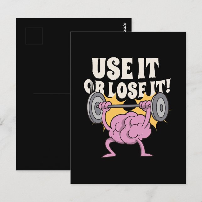 Use and train your brain postcard (Front/Back)