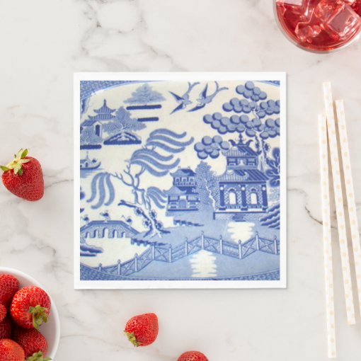 Use Blue Willow Luncheon Napkins & You've Arrived Zazzle