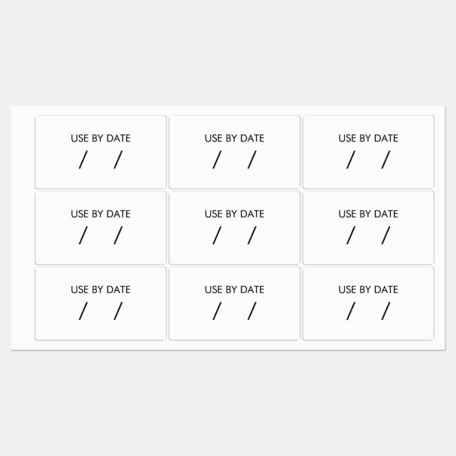 Use By Date Labels (Sheet)