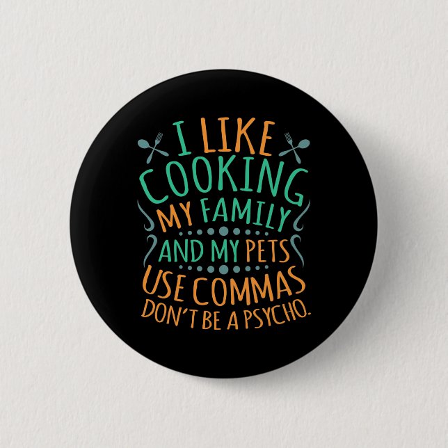 Use Commas English Language Teacher Teach Student Button (Front)