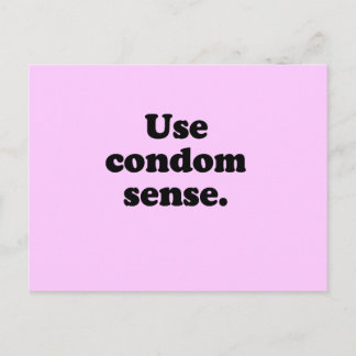 USE CONDOM SENSE POSTCARD