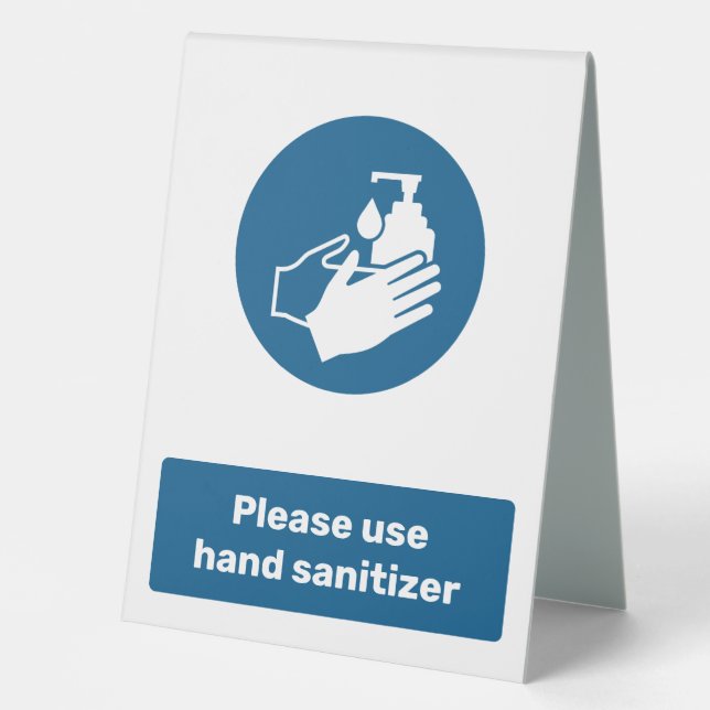 Use Hand Sanitizer Table Tent (Front)