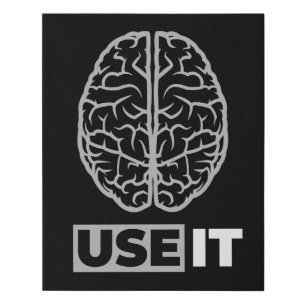 Use It - Brain Design Faux Canvas Print
