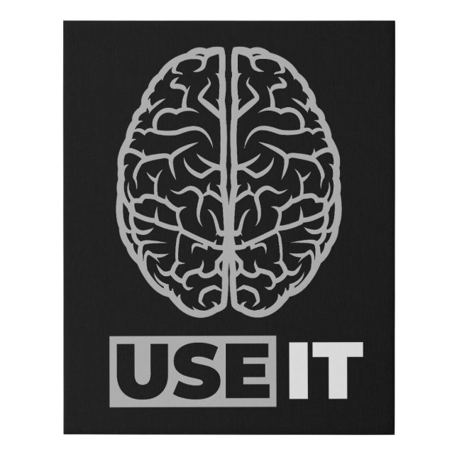 Use It - Brain Design Faux Canvas Print (Front)