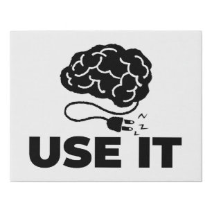 Use It - Brain Design Faux Canvas Print