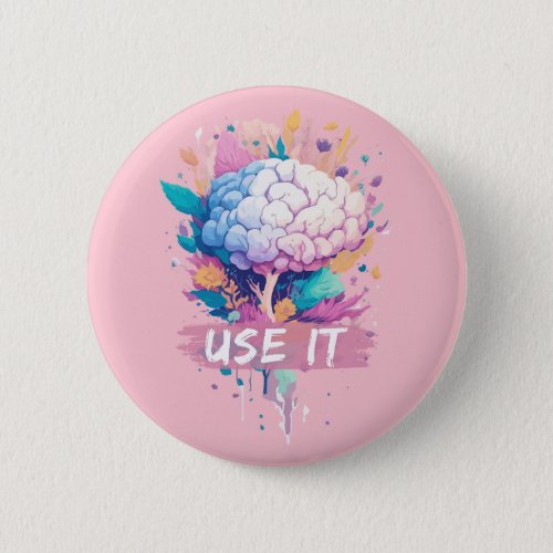 Use It _ Cute Brain Design Button