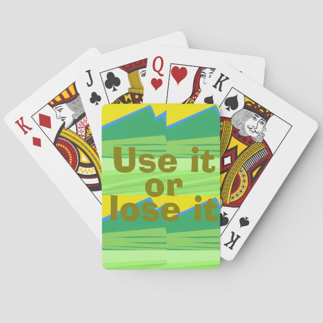 Use it or Lose it Christmas Gift Poker Cards (Back)