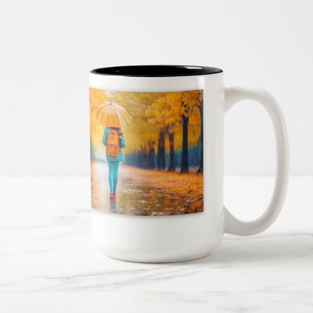 Use on rain Two-Tone coffee mug (Right)