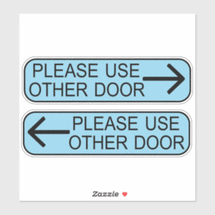 use other door sign sticker