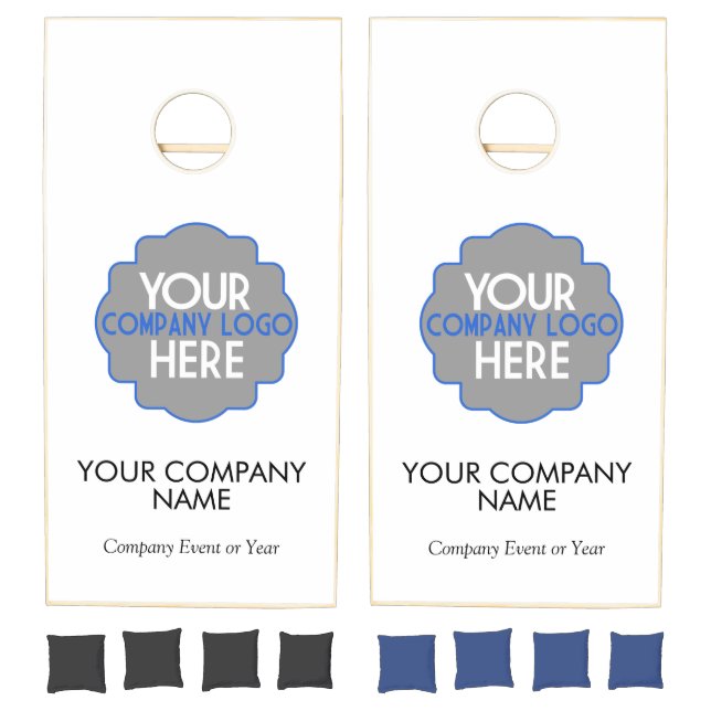 Use Own Business Logo Custom Company Event Party Cornhole Set (Set)