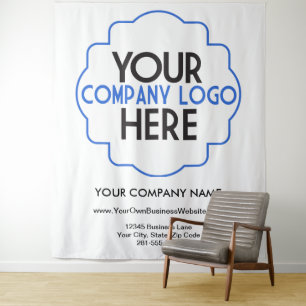 Use Own Business Logo Custom Company Trade Show Tapestry