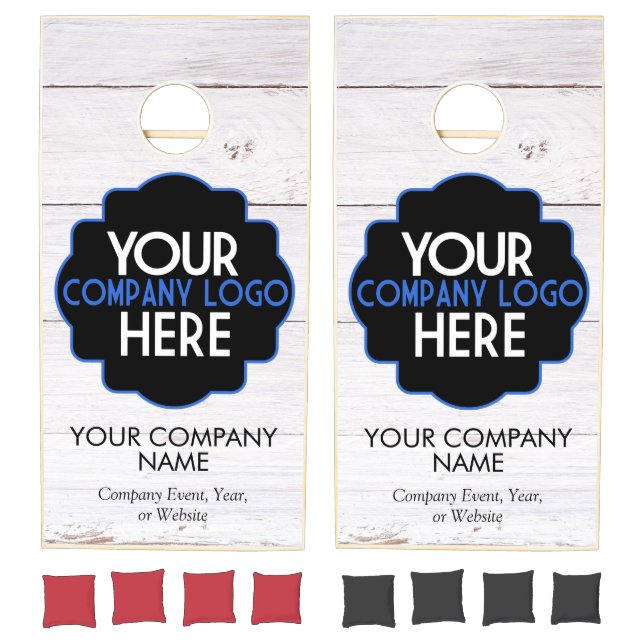 Use Own Business Logo Wood Company Event Party Cornhole Set (Set)