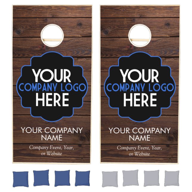 Use Own Business Logo Wood Company Event Party Cornhole Set (Set)