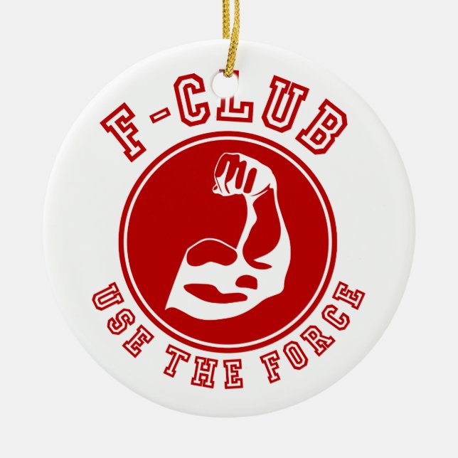 Use the force ceramic ornament (Front)