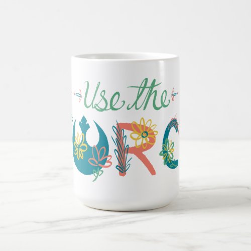 Use the Force  Floral Design Coffee Mug