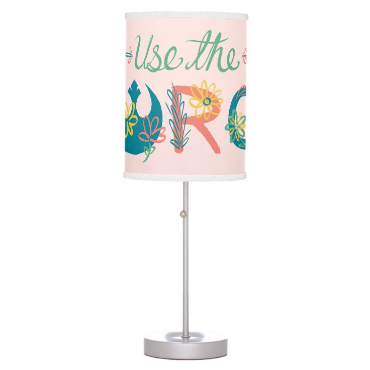 Use the Force Floral Design Table Lamp Zazzle