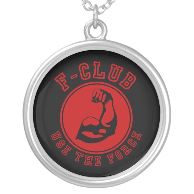 Use the force silver plated necklace (Front)