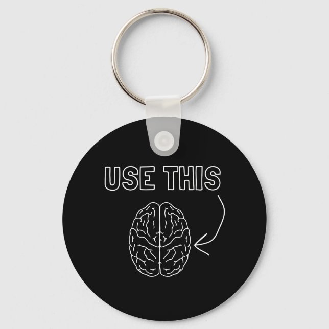 Use This Brain Keychain (Front)