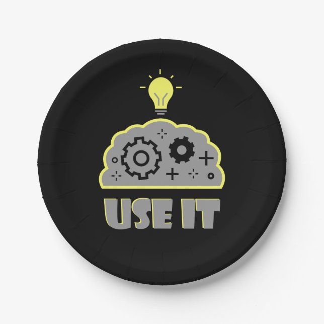 Use your brain paper plates (Front)